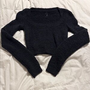 SKIMS - Black Textured Crew Neck Sweater - Small/Medium